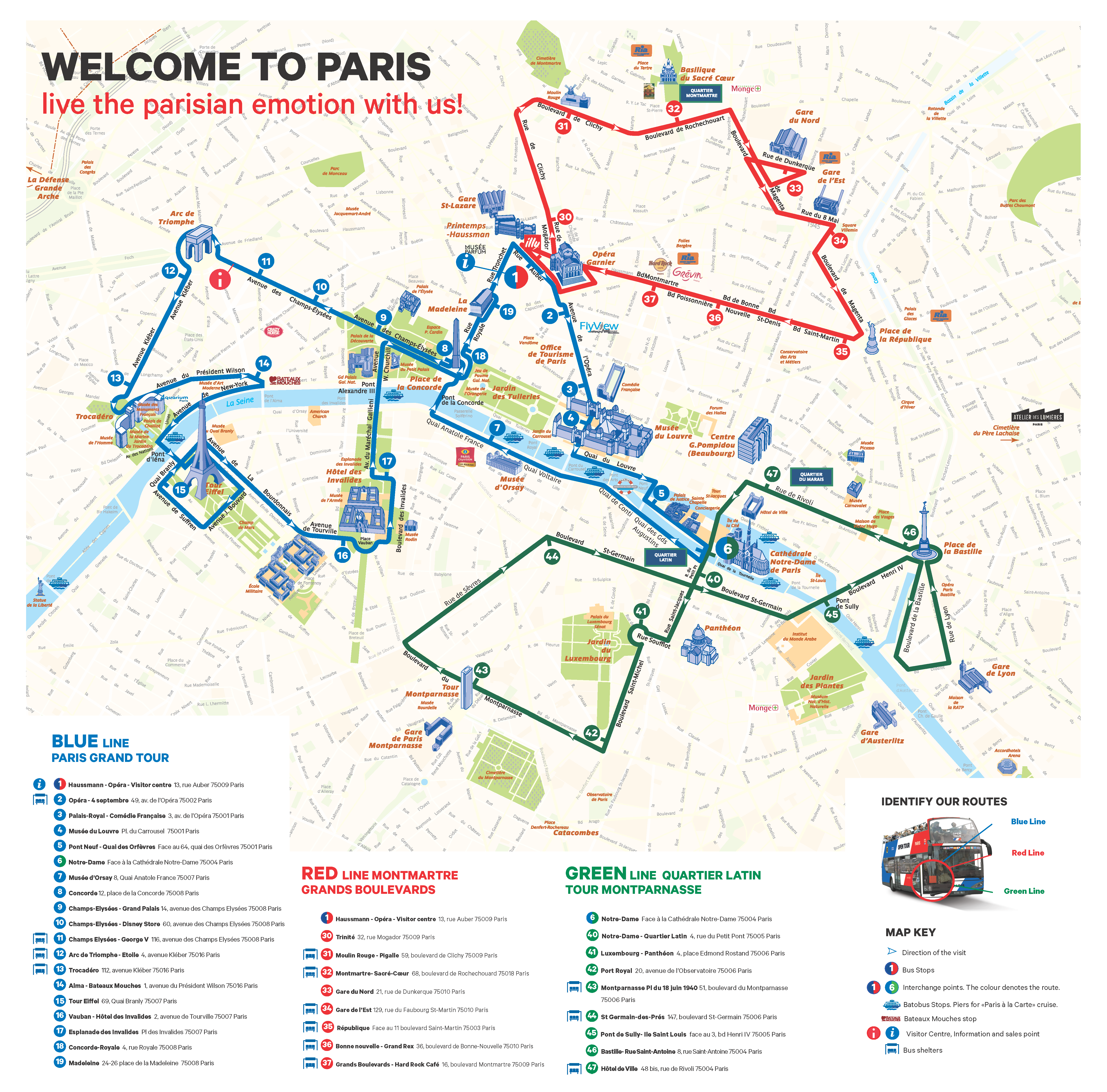 LOpen Tour Paris Haltestellen LOpen Tour Paris Haltestellen