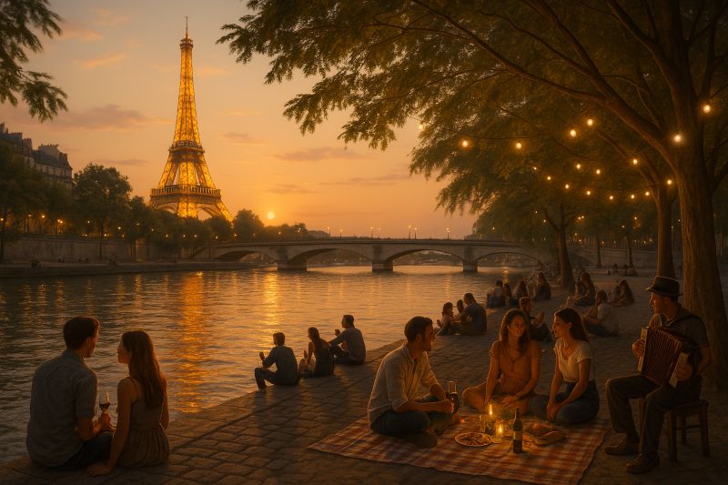 Paris Sommer an der Seine